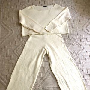 Nasty Gal Knitted Top and Split Pant Set